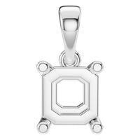 PE-9771 White Gold Pendant UNSET - Main View