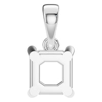 PE-9771 White Gold Pendant UNSET - Back View
