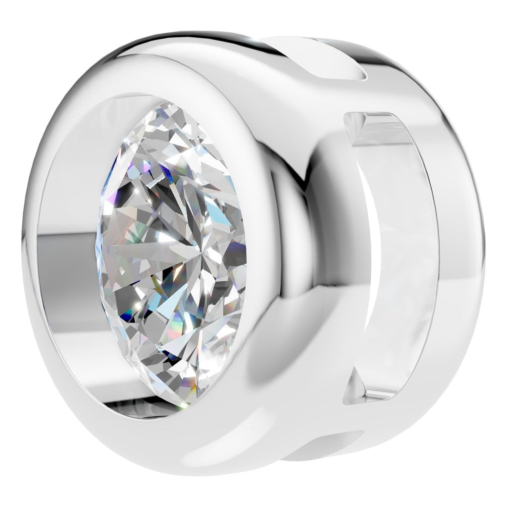 PE-9773 White Gold Pendant SET - Angle View