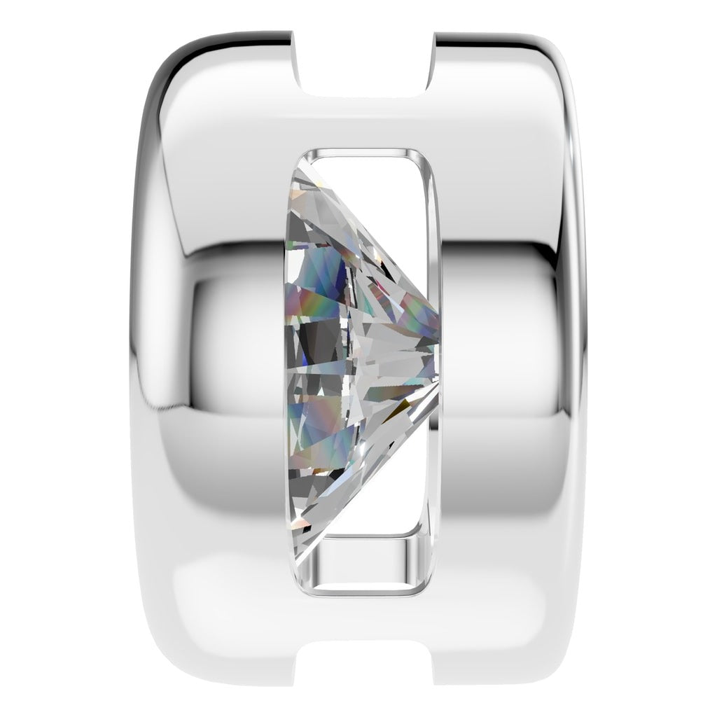 PE-9773 White Gold Pendant SET - Side View