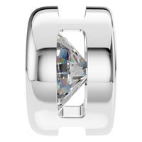 PE-9773 White Gold Pendant SET - Side View