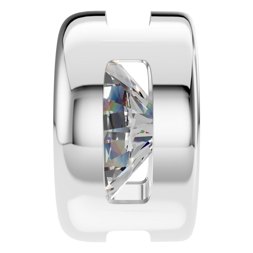 PE-9773 White Gold Pendant SET - Side View
