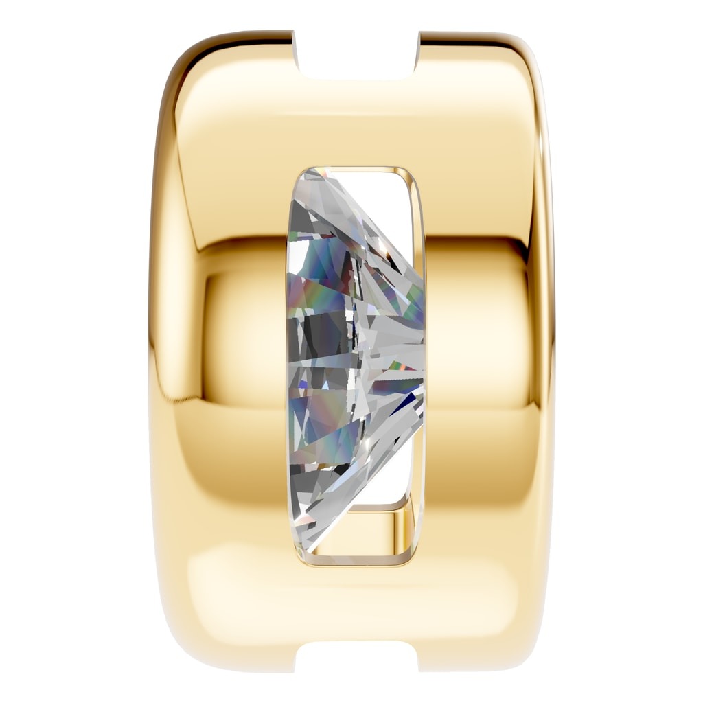 PE-9773 Yellow Gold Pendant SET - Side View