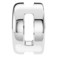 PE-9773 White Gold Pendant UNSET - Side View