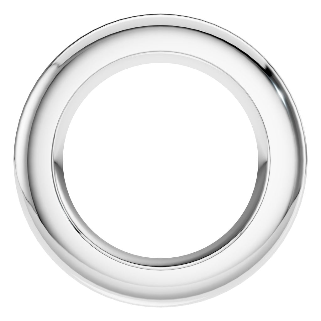 PE-9773 White Gold Pendant UNSET - Back View