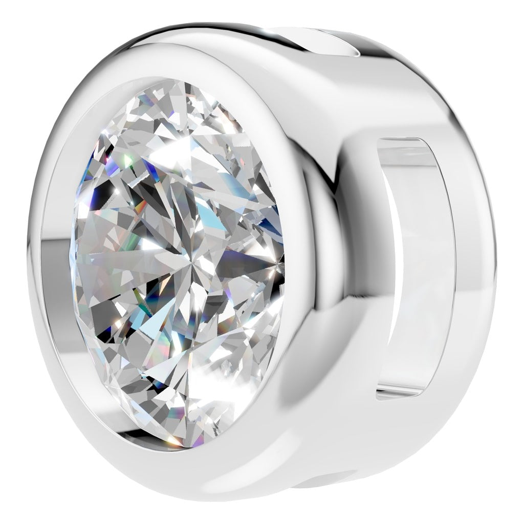 PE-9773 White Gold Pendant SET - Angle View