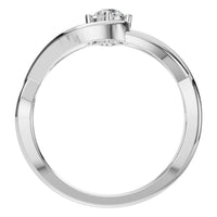RI-0023 White Gold Ring SET - Top View