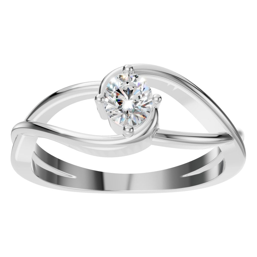 RI-0023 White Gold Ring SET - Front View