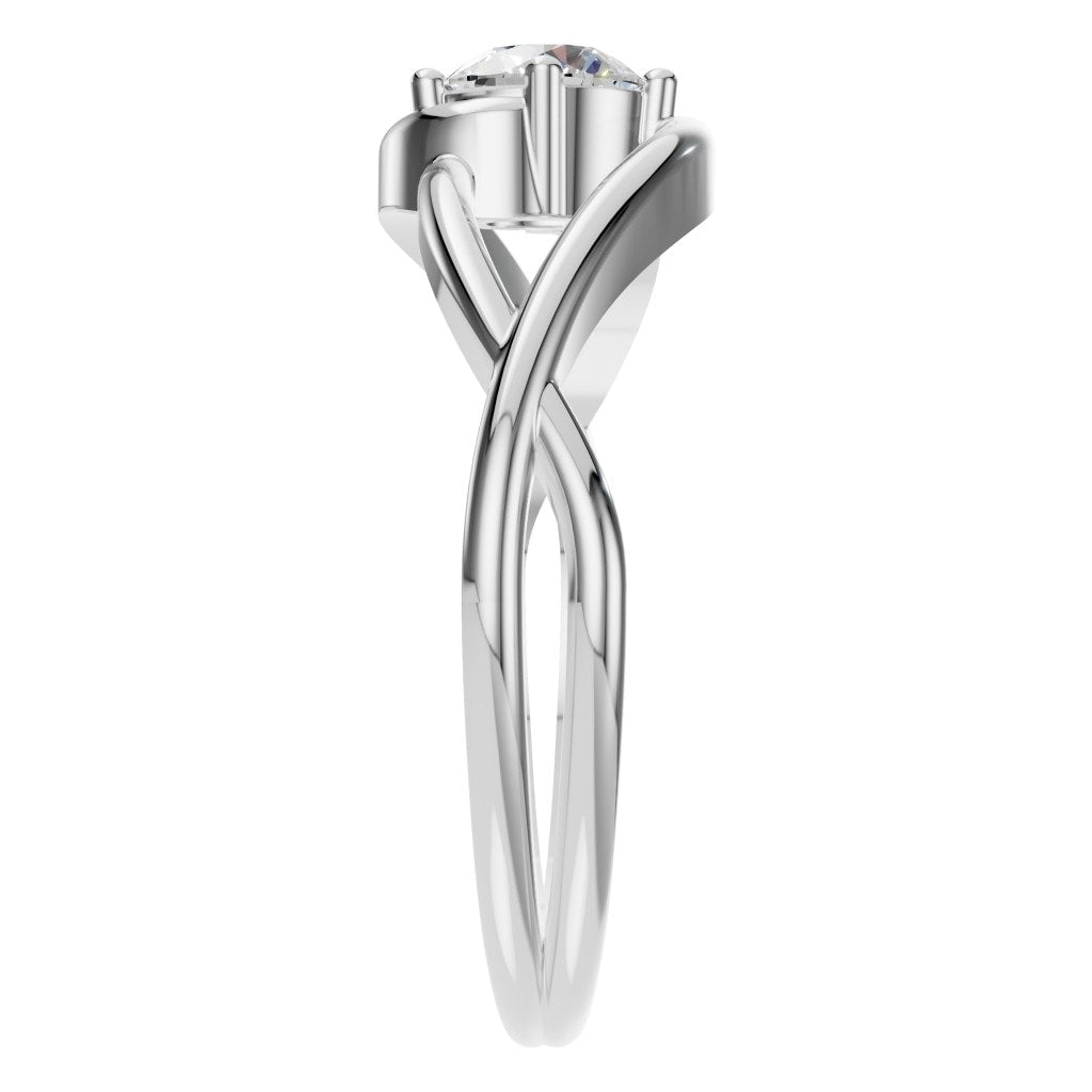 RI-0023 White Gold Ring SET - Side View