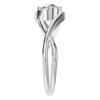 RI-0023 White Gold Ring SET - Side View