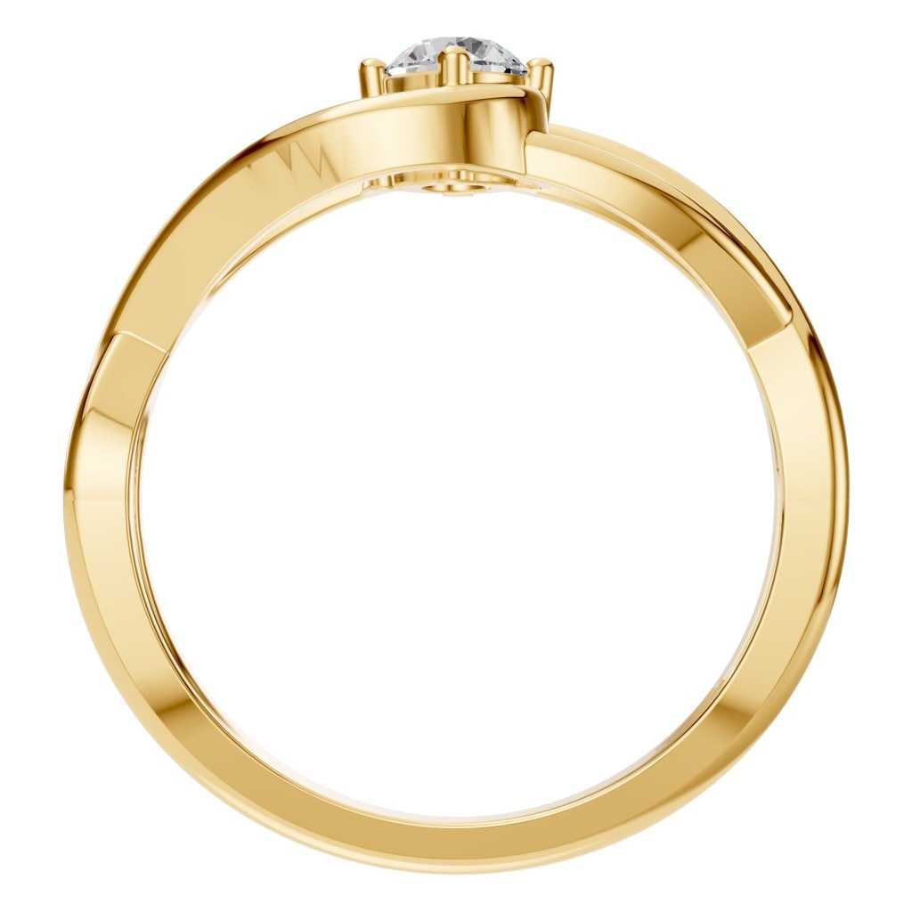 RI-0023 Yellow Gold Ring SET - Top View