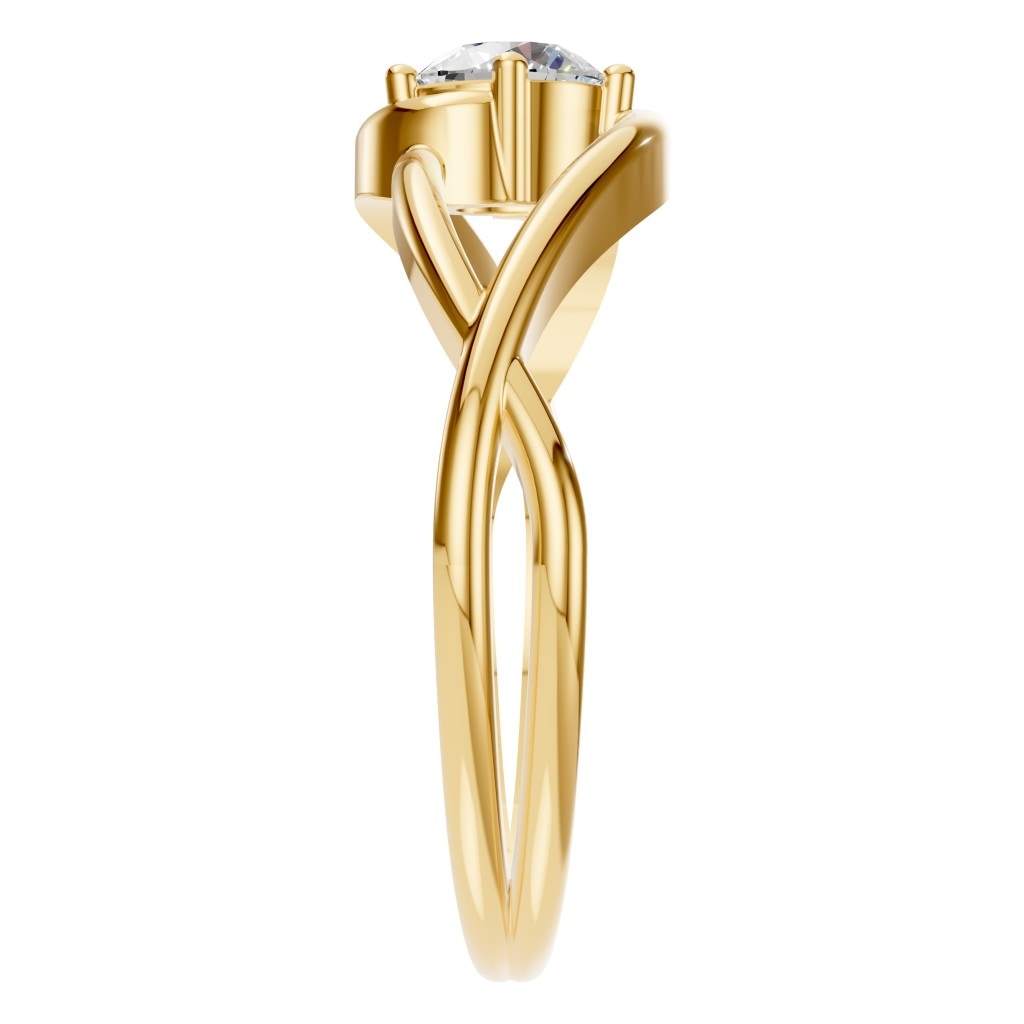 RI-0023 Yellow Gold Ring SET - Side View