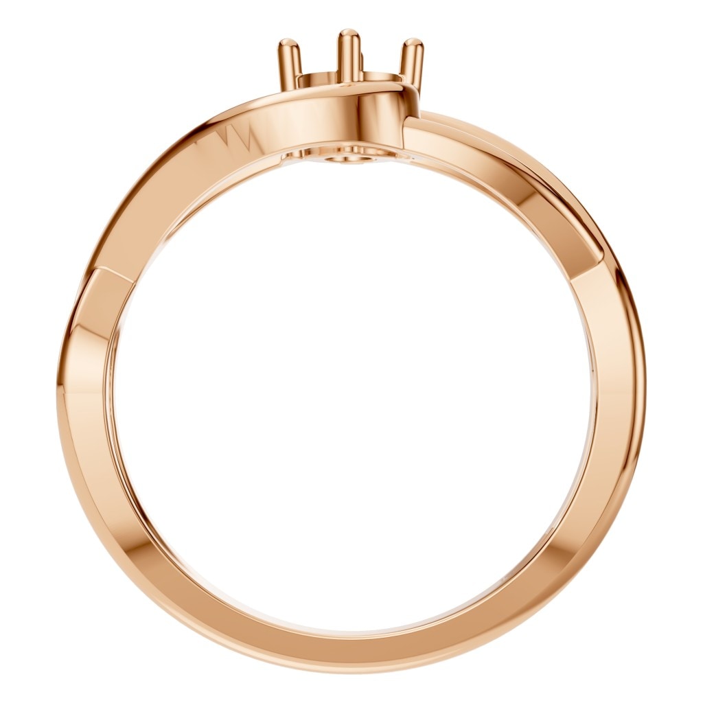 RI-0023 Rose Gold Ring UNSET - Top View