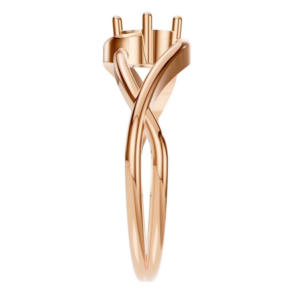 RI-0023 Rose Gold Ring UNSET - Side View