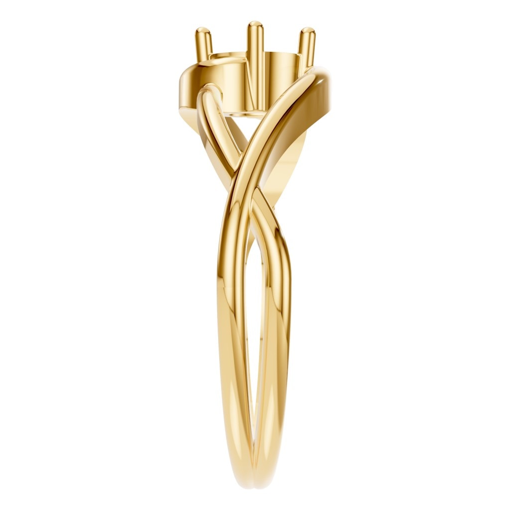 RI-0023 Yellow Gold Ring UNSET - Side View