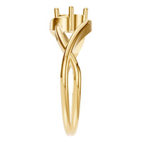 RI-0023 Yellow Gold Ring UNSET - Side View
