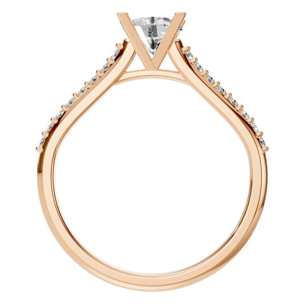RI-0027 Rose Gold Ring SET - Top View