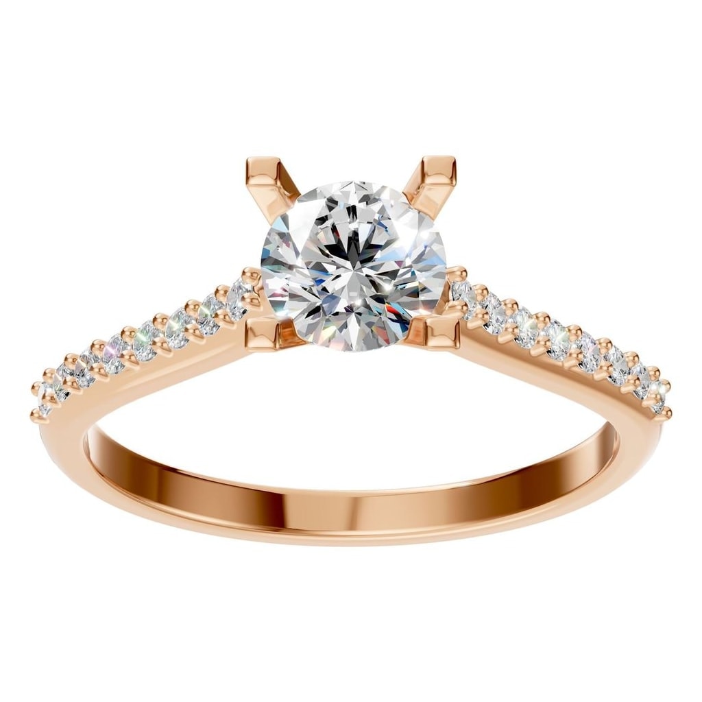 RI-0027 Rose Gold Ring SET - Front View