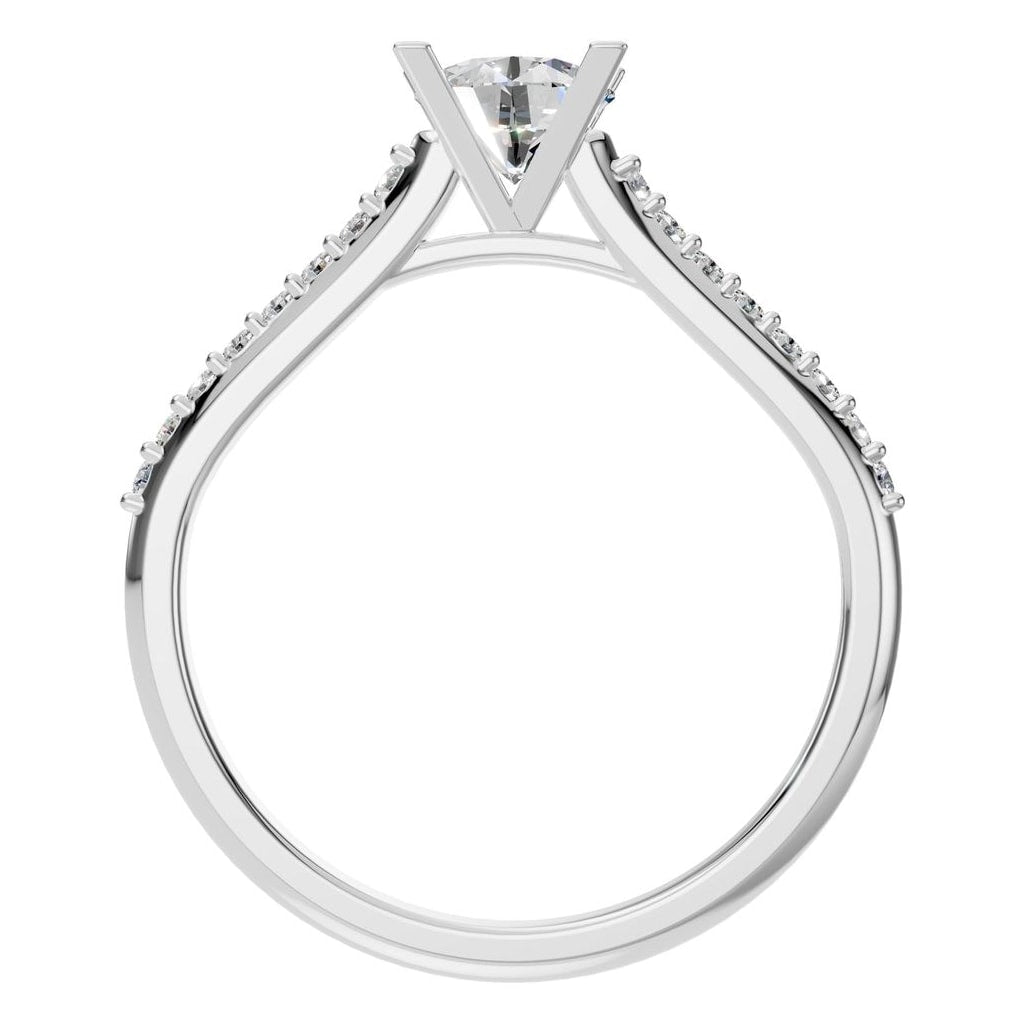 RI-0027 White Gold Ring SET - Top View