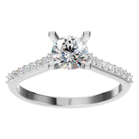 RI-0027 White Gold Ring SET - Front View