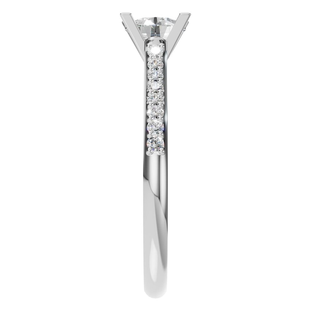 RI-0027 White Gold Ring SET - Side View