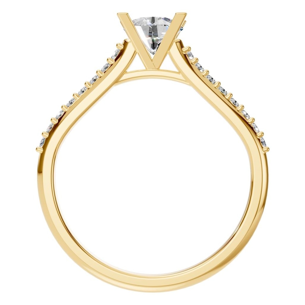 RI-0027 Yellow Gold Ring SET - Top View
