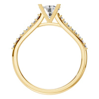 RI-0027 Yellow Gold Ring SET - Top View
