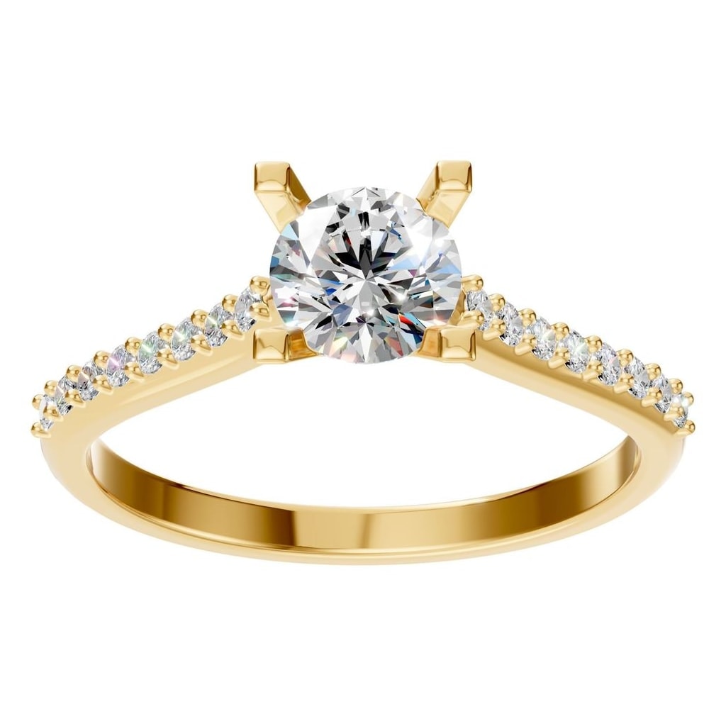 RI-0027 Yellow Gold Ring SET - Front View