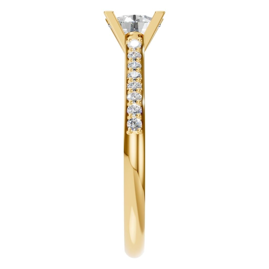 RI-0027 Yellow Gold Ring SET - Side View