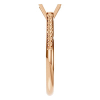 RI-0027 Rose Gold Ring UNSET - Side View