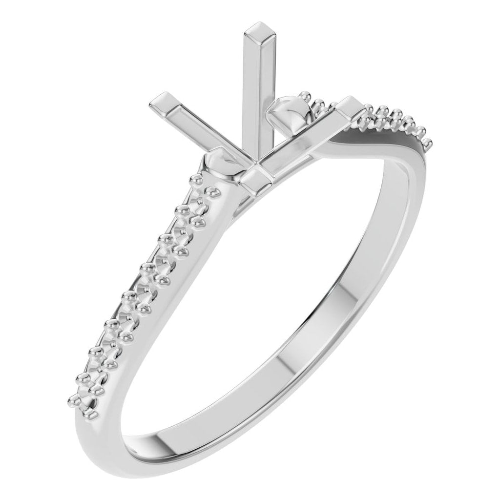RI-0027 White Gold Ring UNSET - Main View