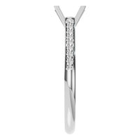 RI-0027 White Gold Ring UNSET - Side View