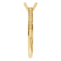 RI-0027 Yellow Gold Ring UNSET - Side View