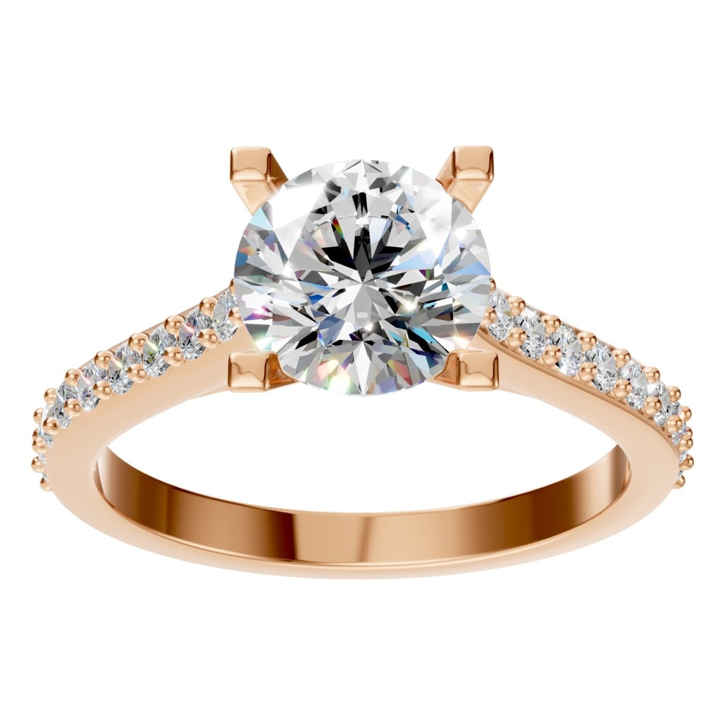 RI-0027 Rose Gold Ring SET - Front View