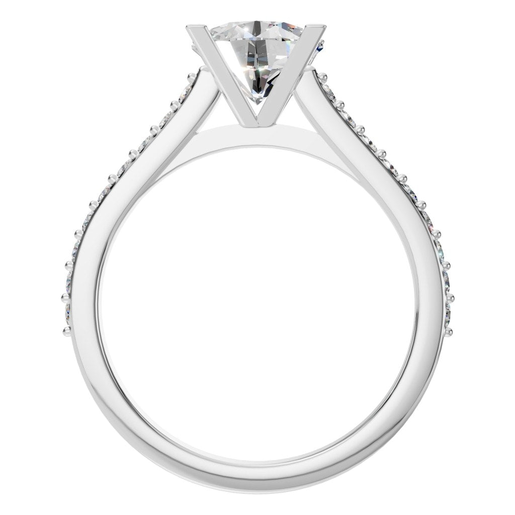 RI-0027 White Gold Ring SET - Top View