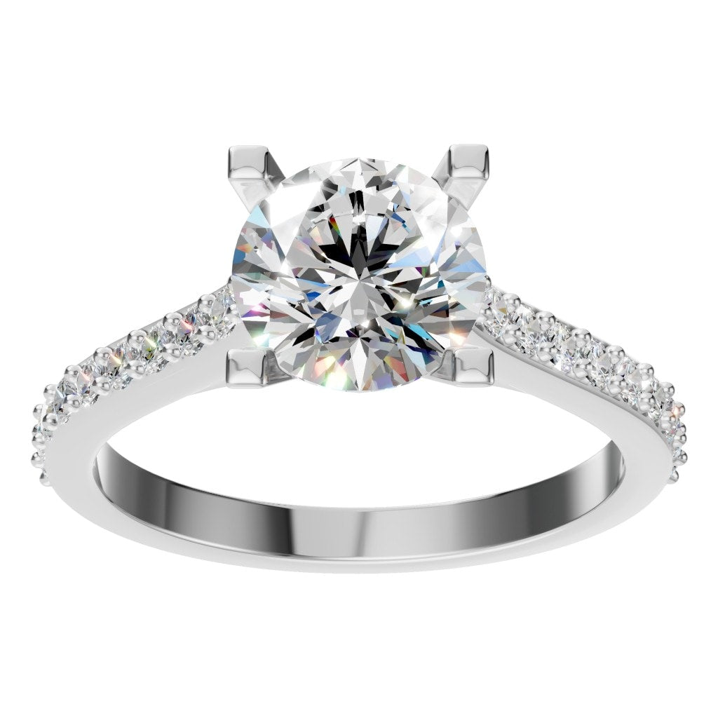 RI-0027 White Gold Ring SET - Front View