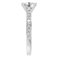 RI-0027 White Gold Ring SET - Side View