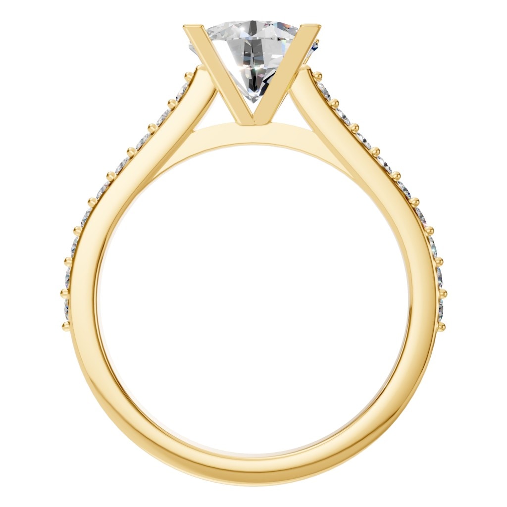 RI-0027 Yellow Gold Ring SET - Top View