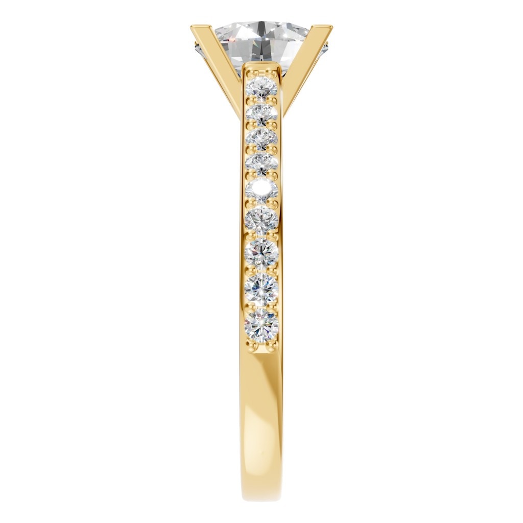 RI-0027 Yellow Gold Ring SET - Side View