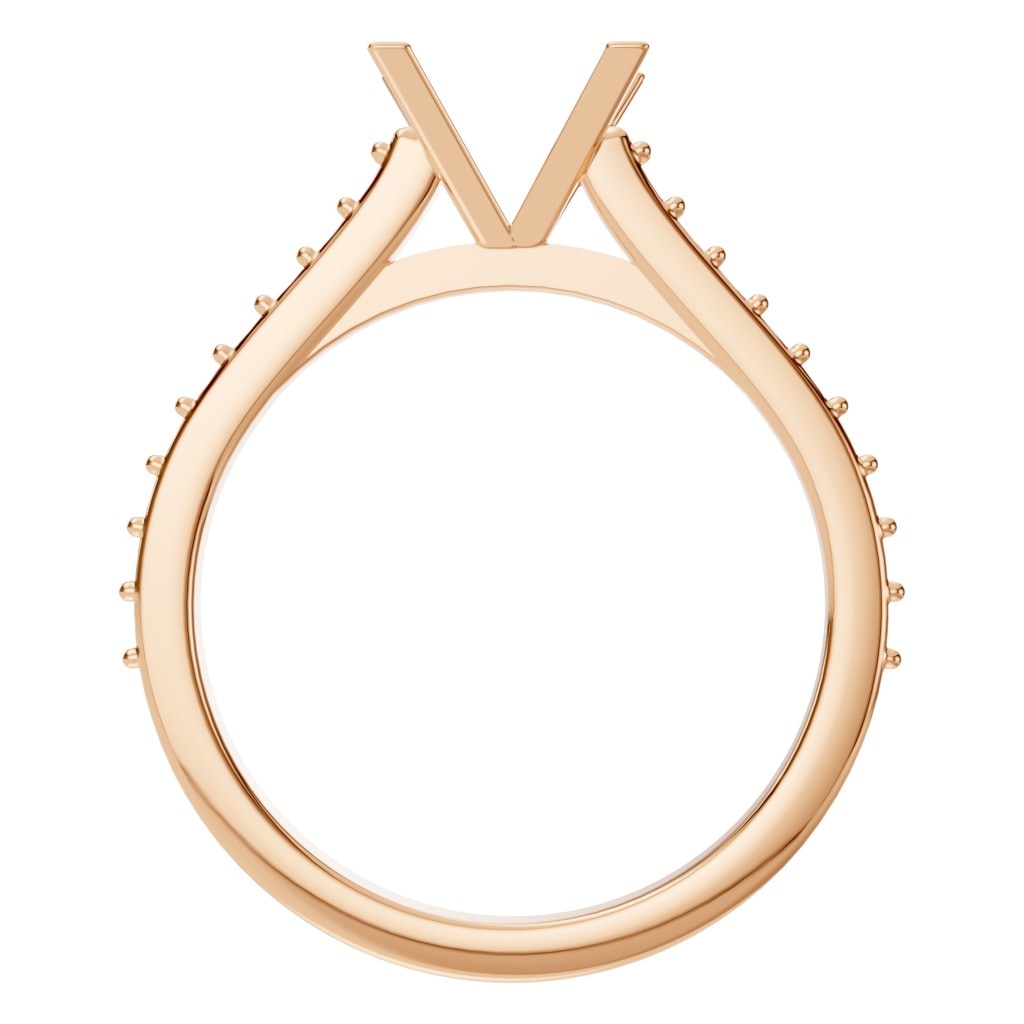 RI-0027 Rose Gold Ring UNSET - Top View