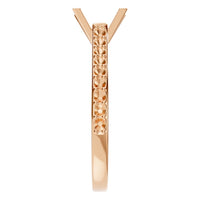 RI-0027 Rose Gold Ring UNSET - Side View