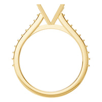 RI-0027 Yellow Gold Ring UNSET - Top View
