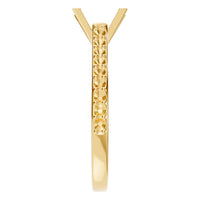 RI-0027 Yellow Gold Ring UNSET - Side View