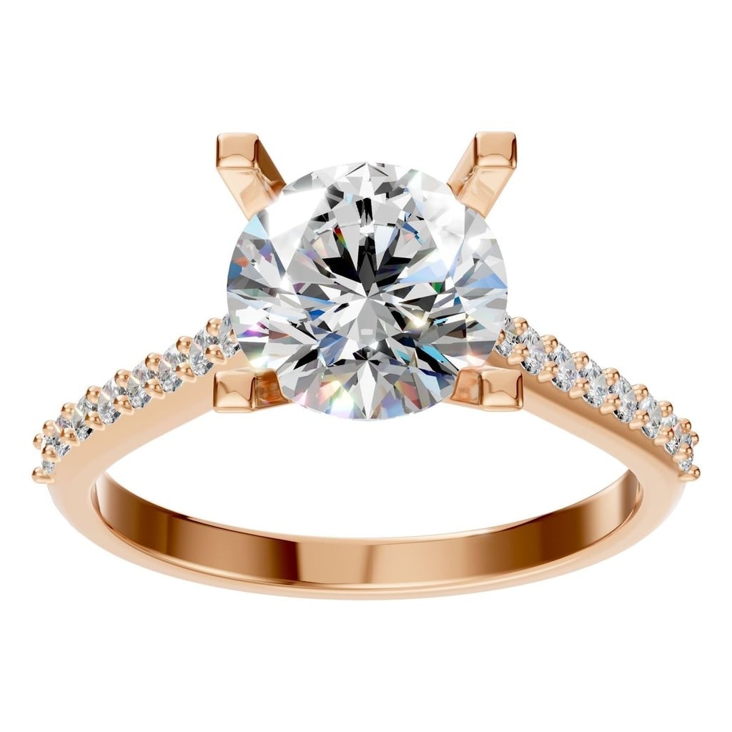 RI-0027 Rose Gold Ring SET - Front View