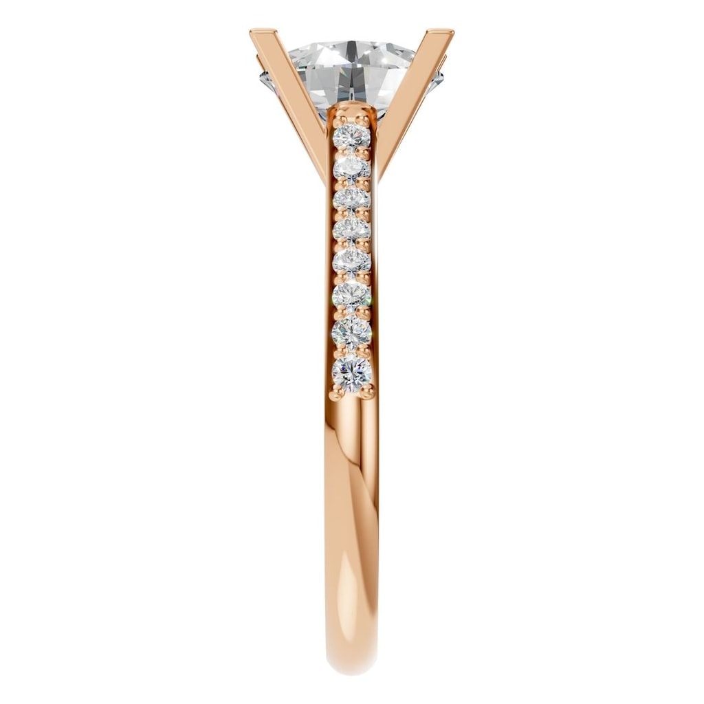RI-0027 Rose Gold Ring SET - Side View