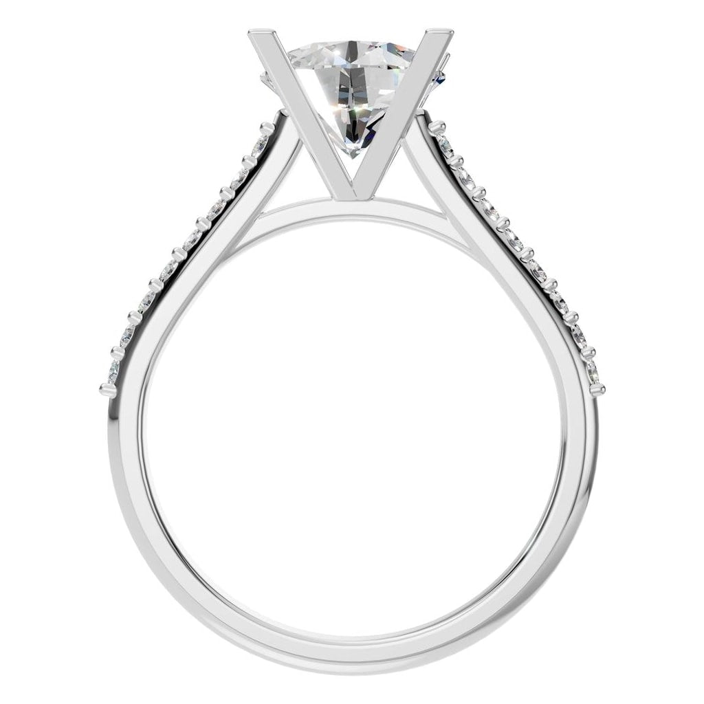 RI-0027 White Gold Ring SET - Top View