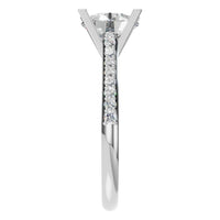 RI-0027 White Gold Ring SET - Side View