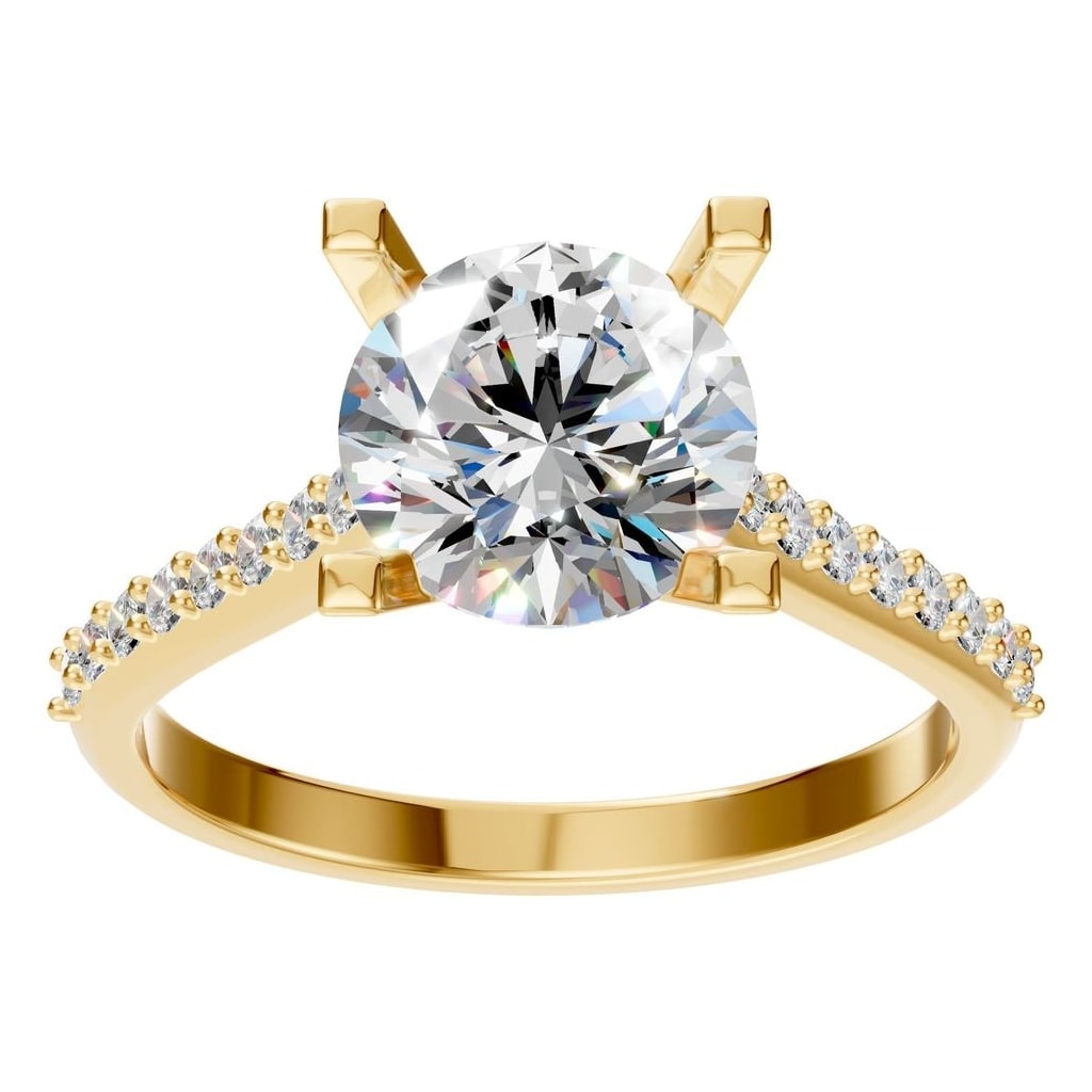 RI-0027 Yellow Gold Ring SET - Front View