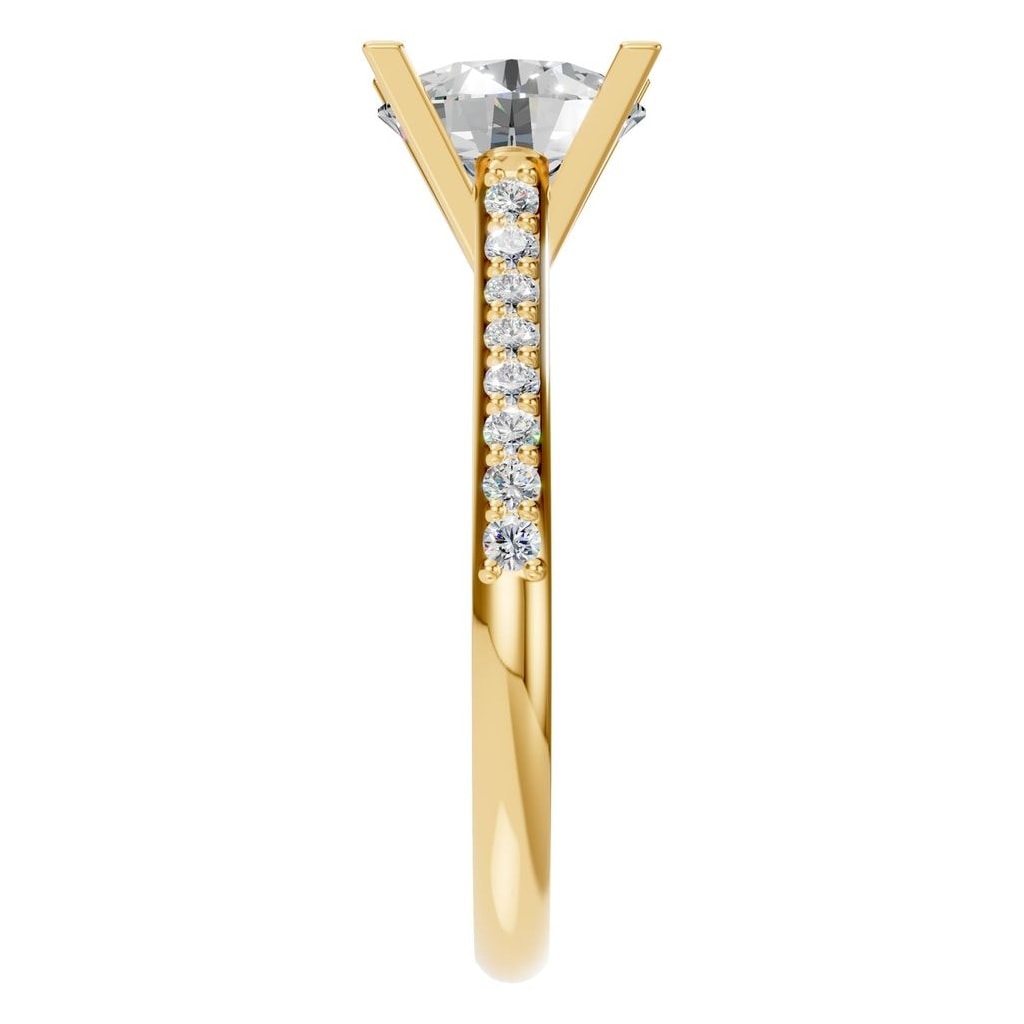 RI-0027 Yellow Gold Ring SET - Side View