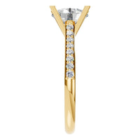 RI-0027 Yellow Gold Ring SET - Side View